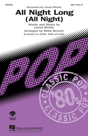All Night Long (All Night) (arr. Mark Brymer) Sheet Music Preview