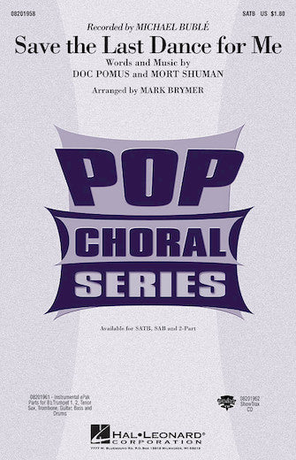 Save The Last Dance For Me (arr. Mark Brymer) Sheet Music Preview