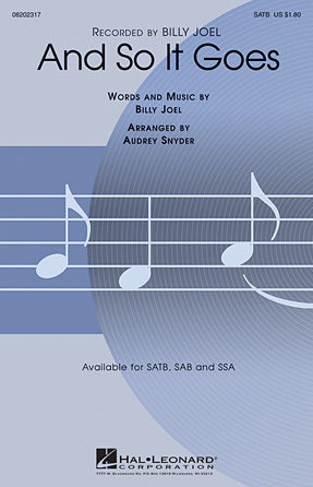 And So It Goes (arr. Audrey Snyder) Sheet Music Preview