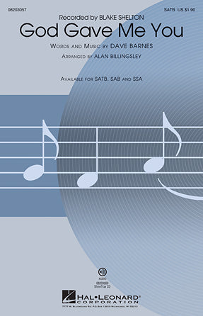 God Gave Me You (arr. Alan Billingsley) Sheet Music Preview