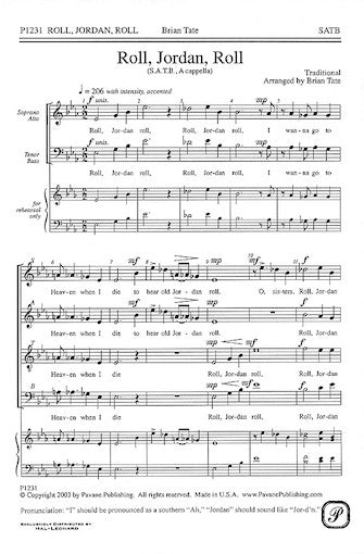 Roll, Jordan, Roll (arr. Brian Tate) Sheet Music Preview