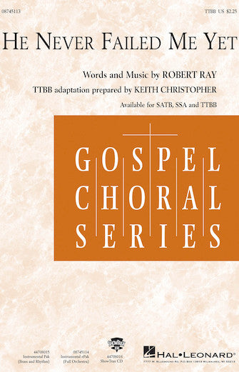 He Never Failed Me Yet (orch. Keith Christopher) - Rhythm Sheet Music Preview