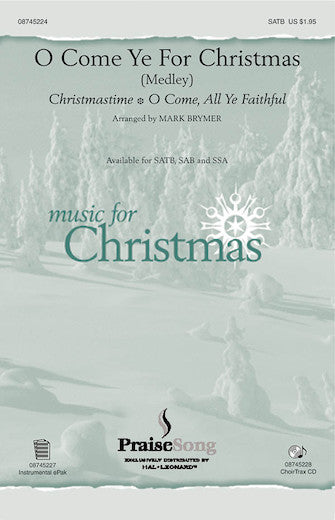 O Come Ye For Christmas (Medley) - Cymbals Sheet Music Preview