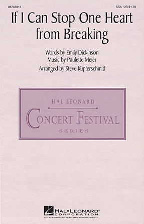 If I Can Stop One Heart From Breaking Sheet Music Preview