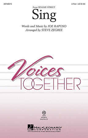 Sing (from Sesame Street) (arr. Steve Zegree) Sheet Music Preview