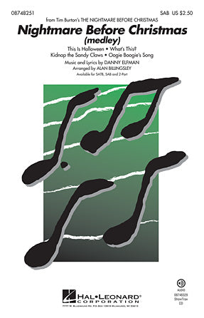 Nightmare Before Christmas (Medley) (arr. Alan Billingsley) Sheet Music Preview