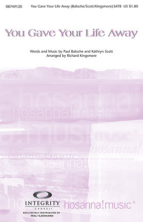 You Gave Your Life Away Sheet Music Preview