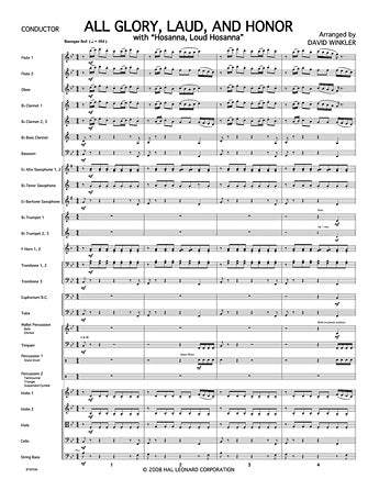 All Glory, Laud, And Honor (with Hosanna, Loud Hosanna) Sheet Music Preview