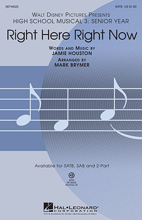 Right Here Right Now (from High School Musical 3) Sheet Music Preview