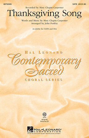 Thanksgiving Song (arr. John Purifoy) Sheet Music Preview