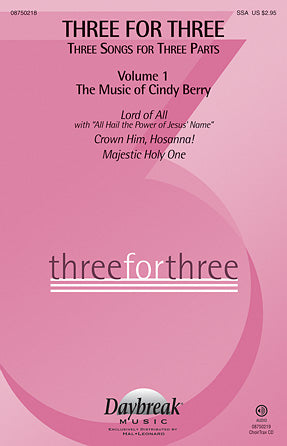 Three For Three - Three Songs For Three Parts - Volume 1 Sheet Music Preview