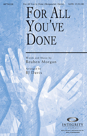 For All You've Done Sheet Music Preview