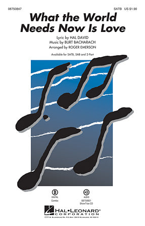 What The World Needs Now Is Love (arr. Roger Emerson) Sheet Music Preview