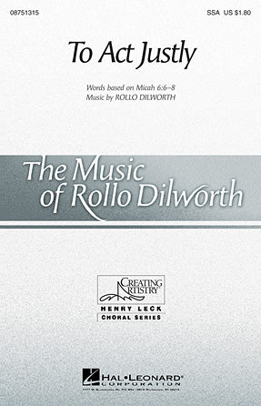 To Act Justly Sheet Music Preview