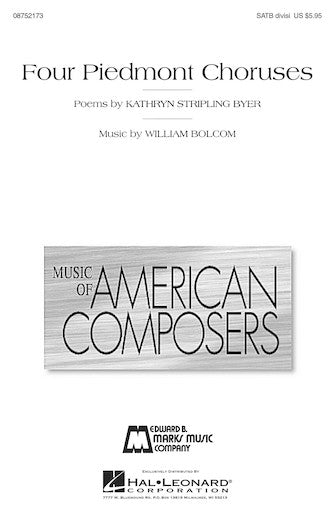 Four Piedmont Choruses Sheet Music Preview