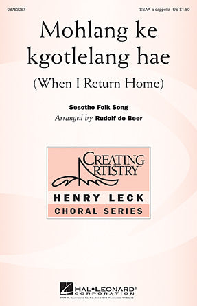 Mohlang Ke Kgotlelang Hae (When I Return Home) Sheet Music Preview