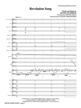 Revelation Song Sheet Music Preview
