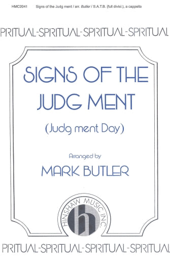 Signs Of The Judg Ment Sheet Music Preview