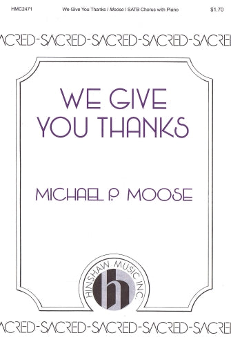 We Give You Thanks Sheet Music Preview