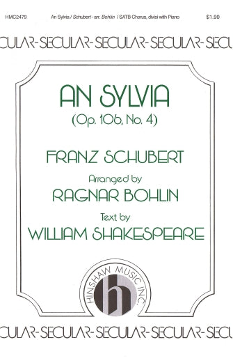 An Sylvia (op. 106, No. 4) (arr. Ragnar Bohlin) Sheet Music Preview