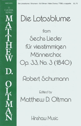 Die Lotosblume (Ed. Matthew D. Oltman) Sheet Music Preview