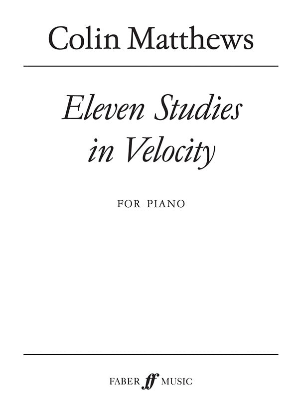Eleven Studies in Velocity Cover Image