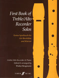First Book of Treble / Alto Recorder Solos Cover Image