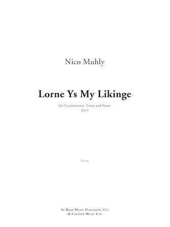 Lorne Ys My Likinge Sheet Music Preview