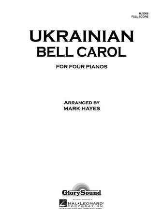 Ukrainian Bell Carol (Piano Quartet - Four Pianos) Sheet Music Preview
