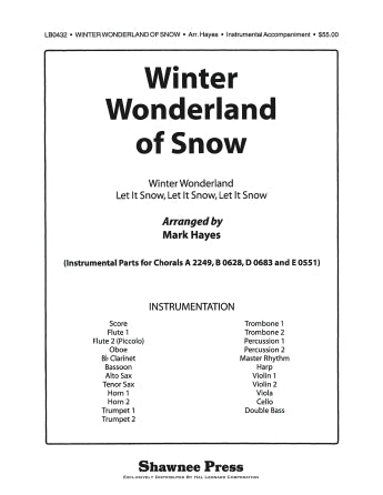 Winter Wonderland of Snow - Bb Clarinet Sheet Music Preview