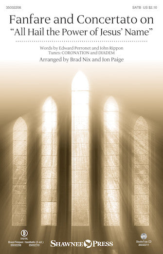 Fanfare And Concertato on "All Hail the Power of Jesus' Name" - Trombone 1  2 Sheet Music Preview