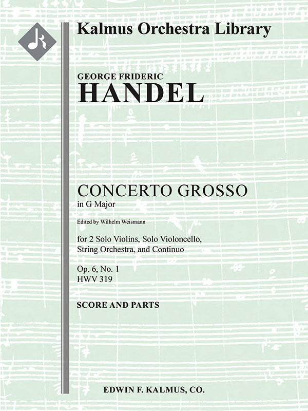 Concerto Grosso in G, Op. 6, No. 1, HWV 319 Cover Image