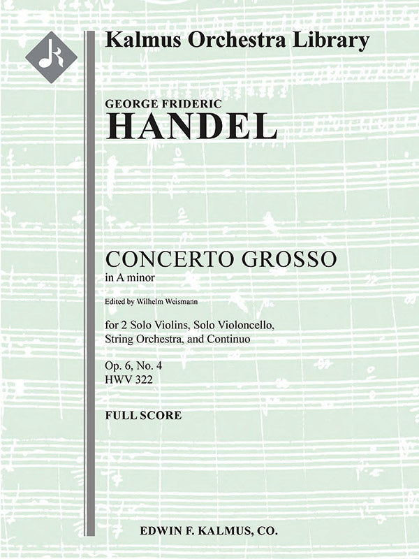 Concerto Grosso in A minor, Op. 6, No. 4, HWV 322 Cover Image