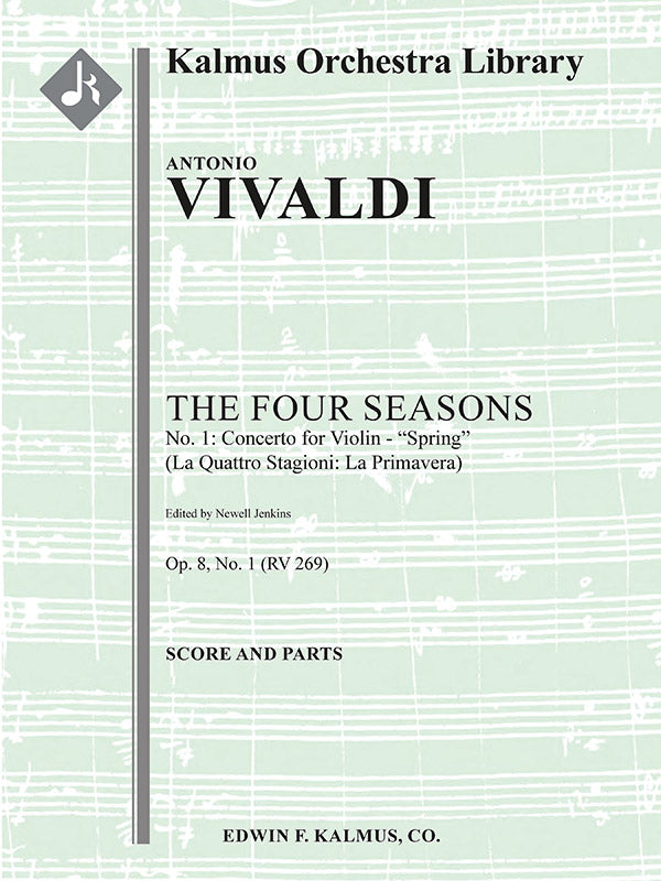 The Four Seasons, No. 1: Concerto for Violin in E - Spring (Le Quattro Stagioni: La Primavera, RV269/F.I: 22) Cover Image