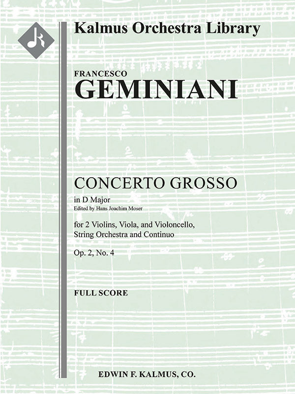 Concerto Grosso in D, Op. 2, No. 4 Cover Image