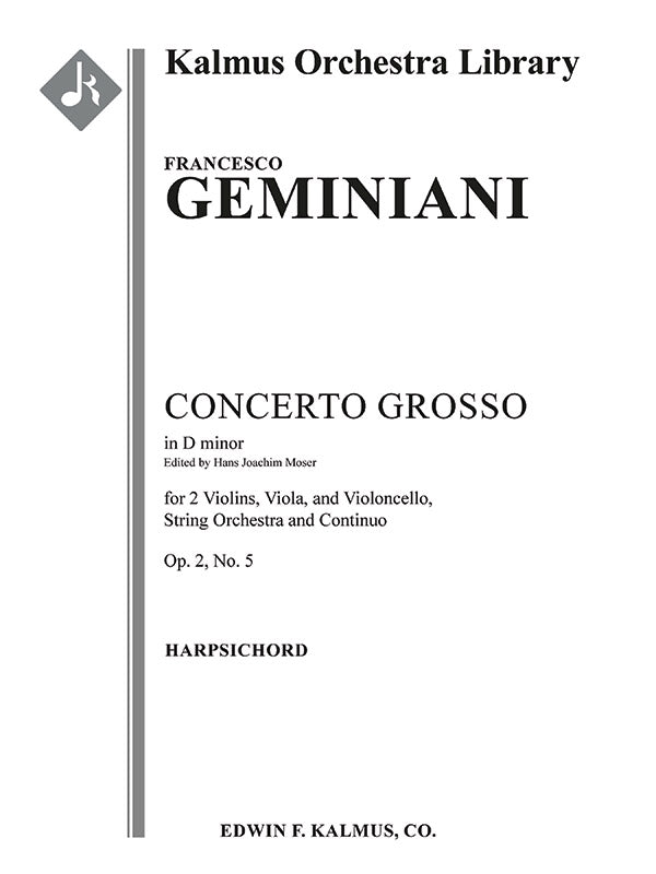 Concerto Grosso in D minor, Op. 2, No. 5 Cover Image