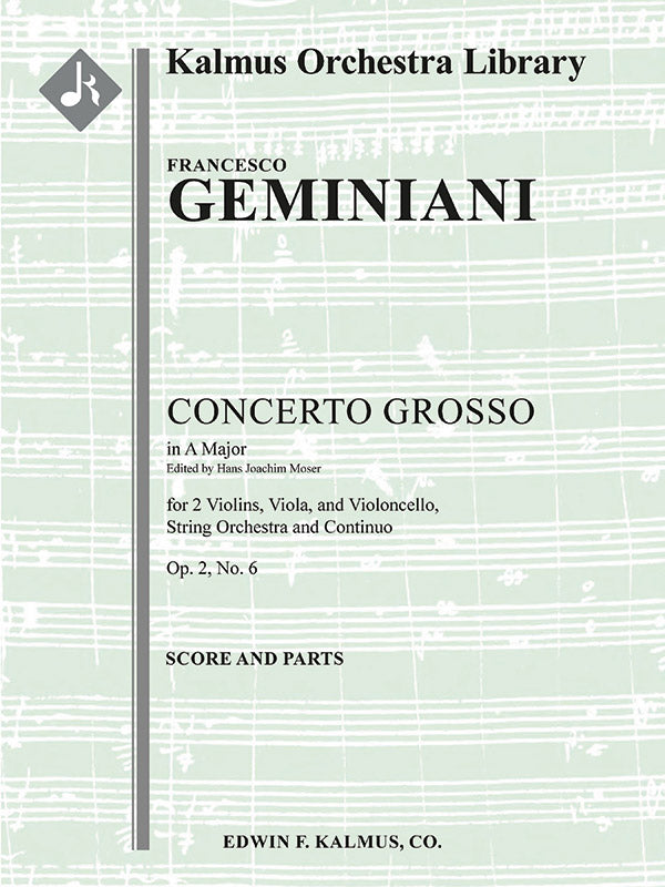 Concerto Grosso in A, Op. 2 No. 6 Cover Image