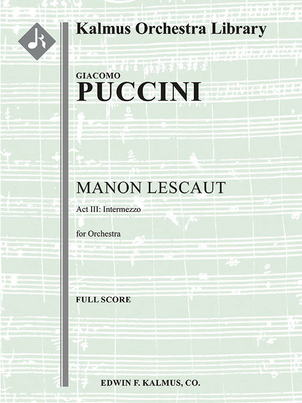 Manon Lescaut: Act III: Intermezzo Cover Image