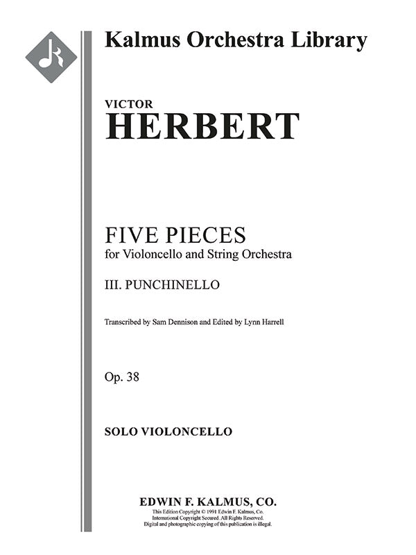 Five Pieces for Cello and Orchestra: III. Punchinello, Op. 38 Cover Image
