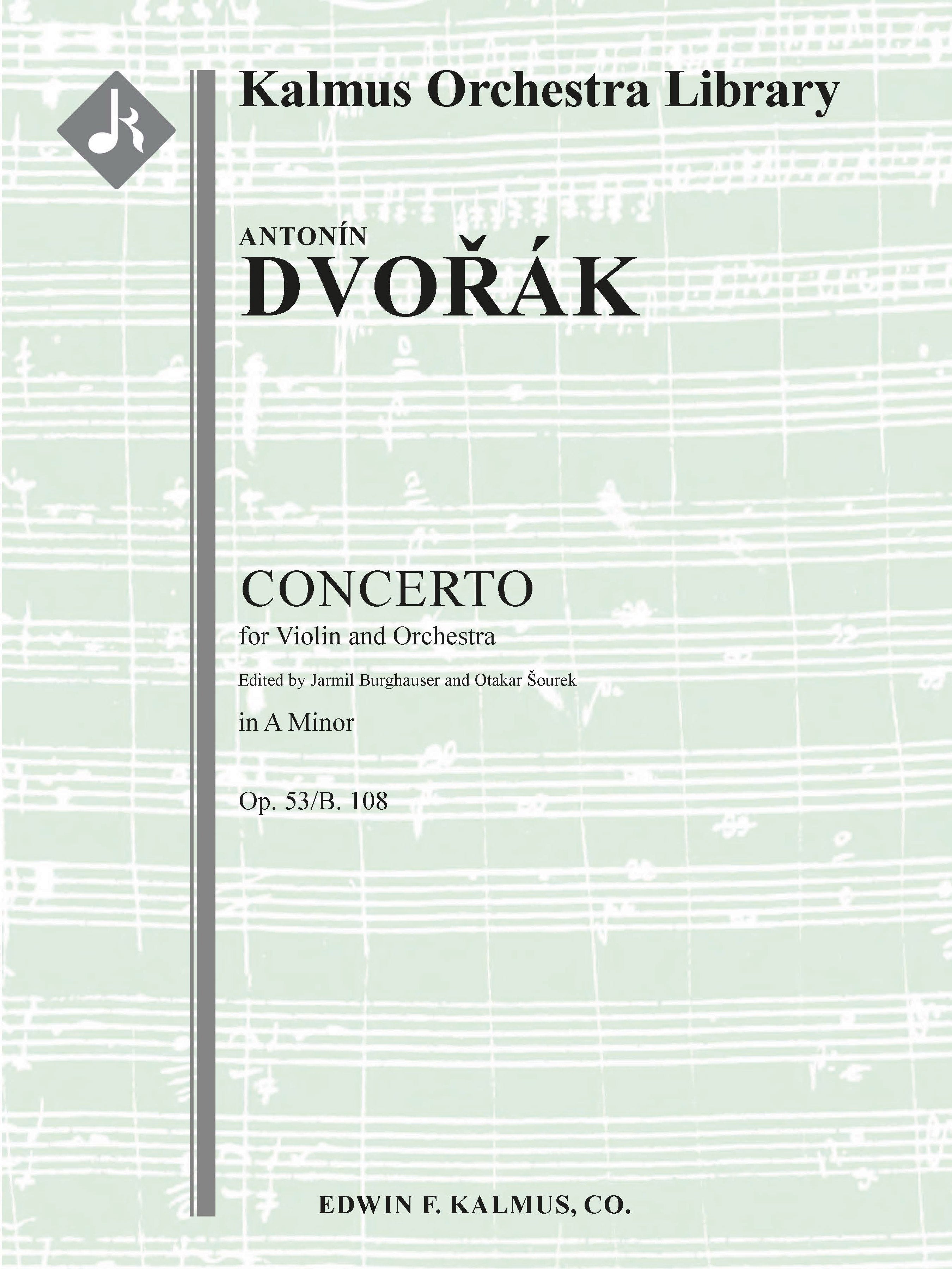 Concerto for Violin in A minor, Op. 53/B. 108 (Critical Edition) Cover Image