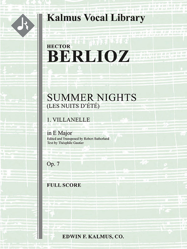 Summer Nights, Op. 7 (Les nuits d'ete): 1. Villanelle (transposed in E) Cover Image
