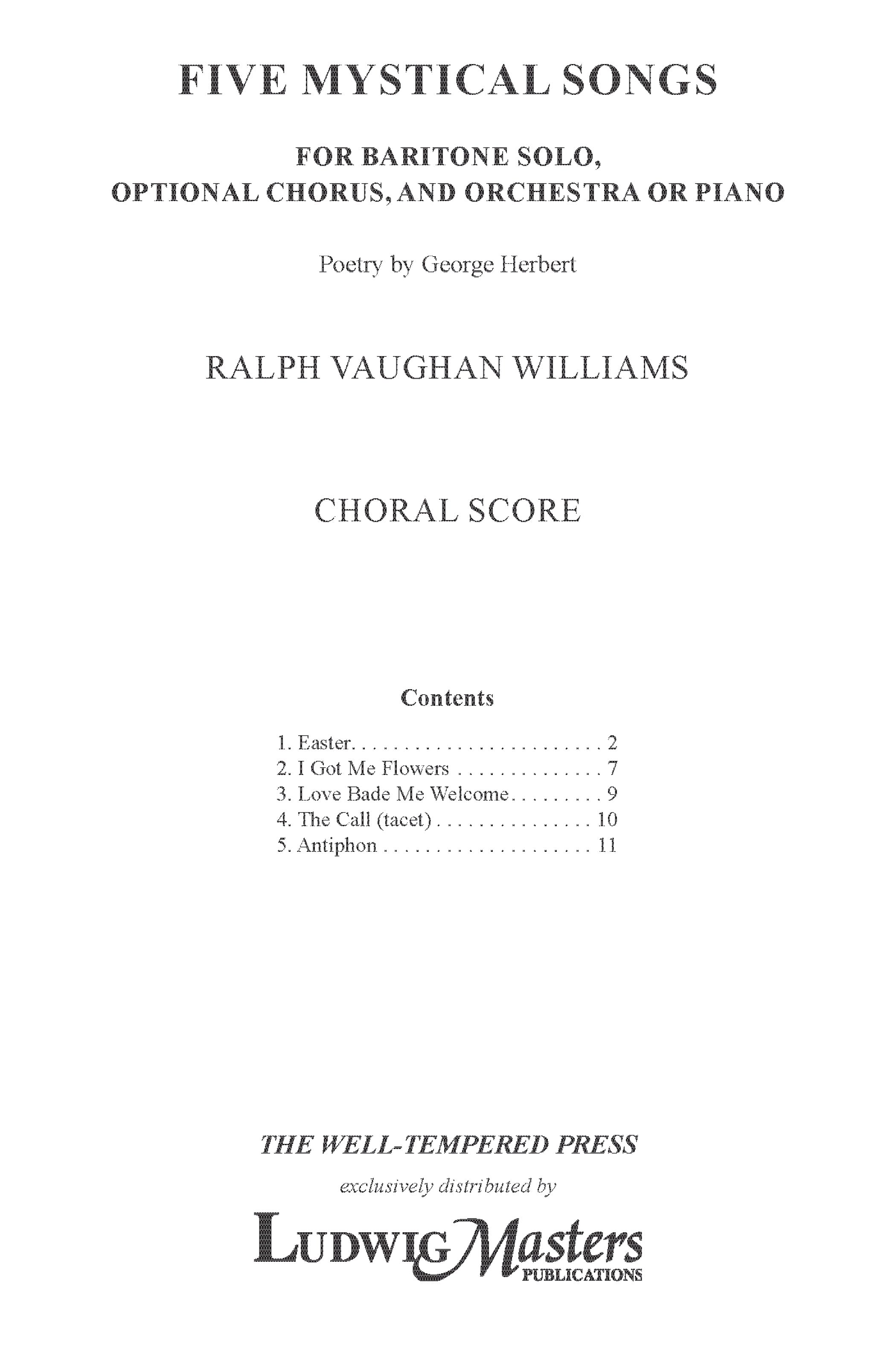 Five Mystical Songs Cover Image