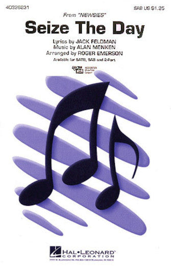 Seize The Day (from Newsies) (arr. Roger Emerson) Sheet Music Preview