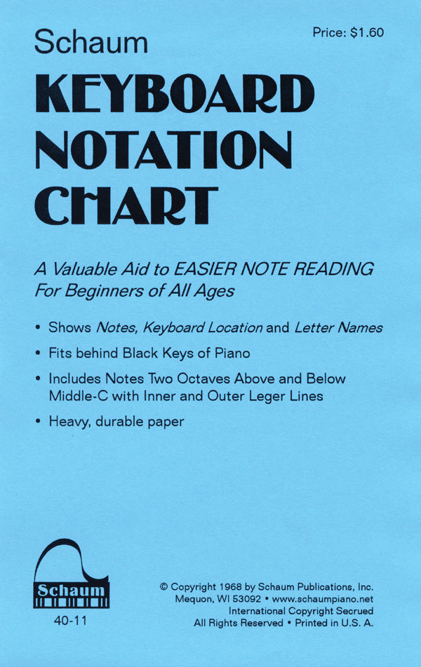 Keyboard Notation Chart Cover Image