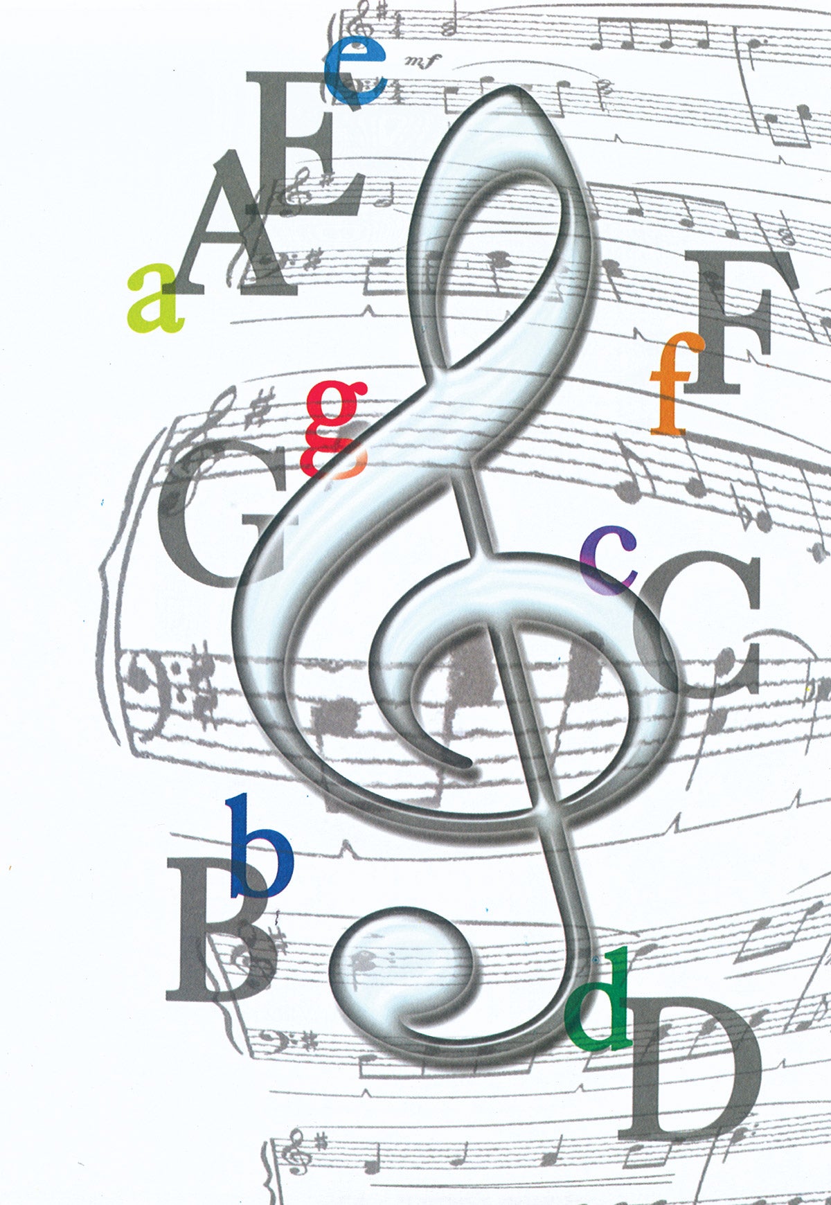 Schaum Recital Programs (Blank) #62: Treble Clef with Letters Cover Image