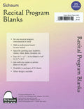Schaum Recital Programs (Blank) #72: Color Block Piano Cover Image