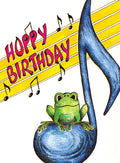 Greeting Cards: Frog and 8th Notes (Pack of 12) Cover Image