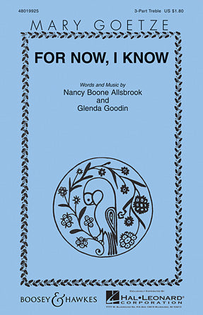For Now, I Know Sheet Music Preview