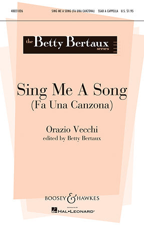 Sing Me A Song (Fa Una Canzona) Sheet Music Preview