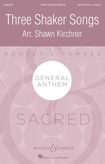Three Shaker Songs Sheet Music Preview